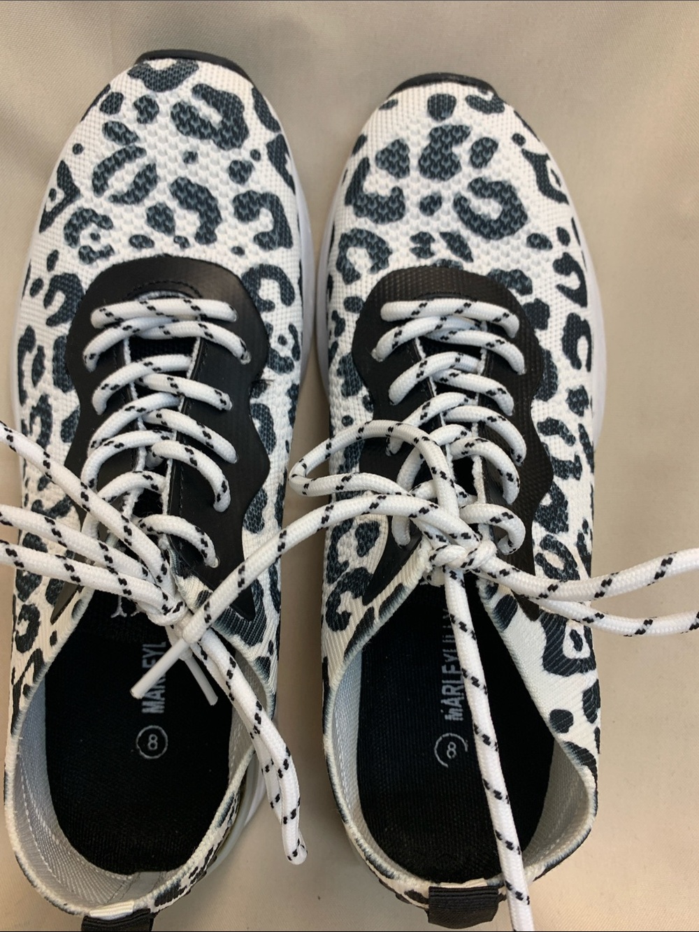 Marleylilly Leopard Athletic Sneakers - Women's Size 8